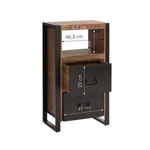 Meuble de rangement en bois d'acacia