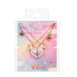 Set cadeau bff licorne 2 colliers