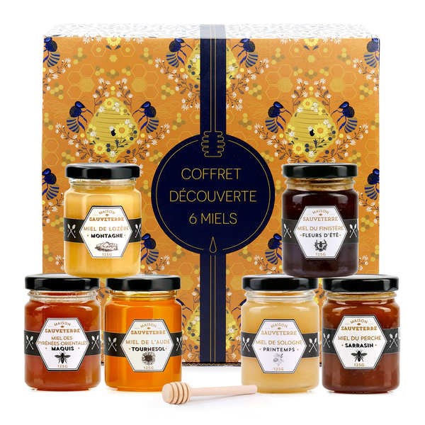 Assortiment de 6 miels de france