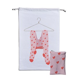 Sac à linge coton bio hearts