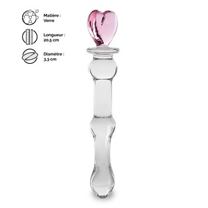 Masseur en verre pretty heart
