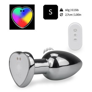 Masseur bijou cœur vibrant et lumineux