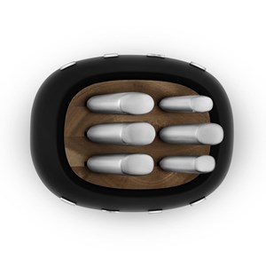 Bloc de 6 couteaux inox noir