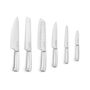 Bloc de 6 couteaux inox crème