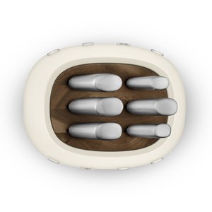 Bloc de 6 couteaux inox crème