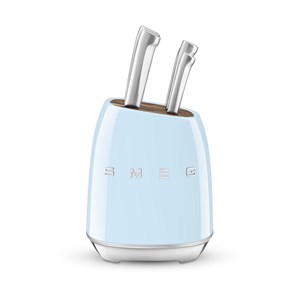 Bloc de 6 couteaux inox bleu