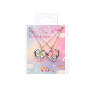 Set de 2 colliers bff coeurs