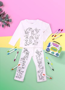 Pyjama à colorier animaux  3-4 ans