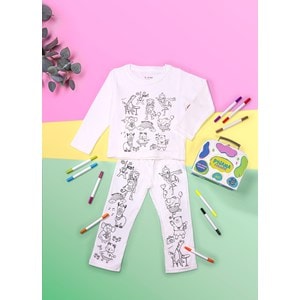 Pyjama à colorier animaux 4-6 ans