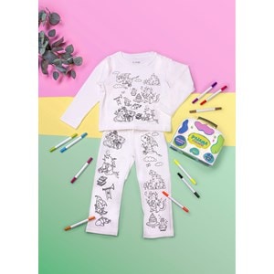 Pyjama à colorier dinosaure 3-4 ans