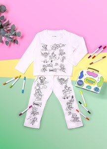 Pyjama a colorier super hero 3-4 ans