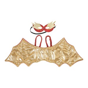 Set de masque et ailes de dragon rouge