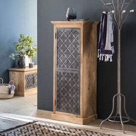 Meuble de rangement en bois de manguier