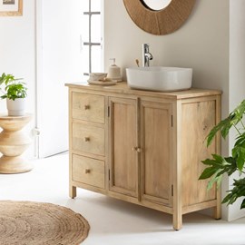 Buffet en bois de manguier blanchi ronan