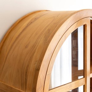 Vitrine en bois d'acacia 4 portes jo