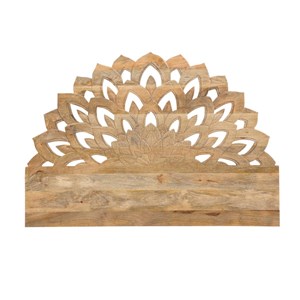 Tête de lit lotus en bois sculpté 160 cm