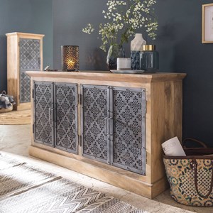 Buffet enfilade en bois de manguier