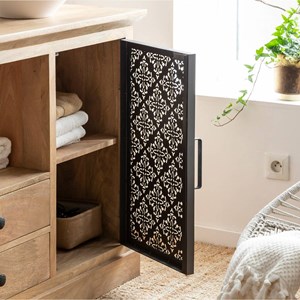 Meuble sous vasque en bois de manguier