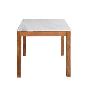 Table à manger carré en bois  et marbre