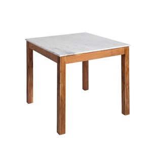 Table à manger carré en bois  et marbre