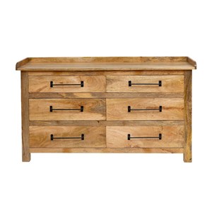 Commode en bois de manguier 6 tiroirs