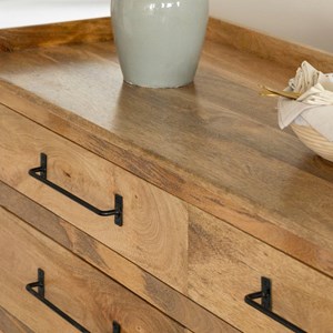 Commode en bois de manguier 6 tiroirs