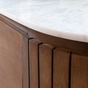 Meuble tv en bois de manguier et marbre