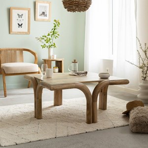 Table basse carré en bois de manguier