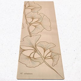 Tapis yoga latex pu 5mmx68cmx1,85m crème