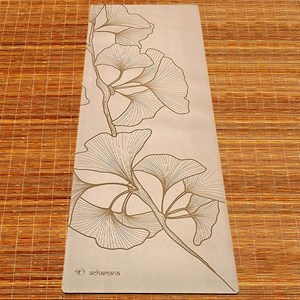 Tapis yoga latex pu 5mmx68cmx1,85m crème