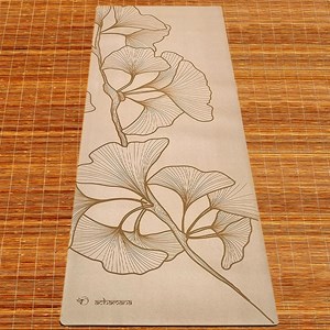 Tapis yoga latex pu 5mmx68cmx1,85m crème