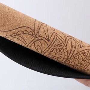 Tapis yoga rond méditation liège + sac