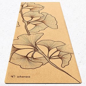 Tapis yoga liège branche artistique +sac