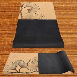 Tapis yoga liège branche artistique +sac