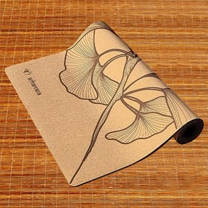 Tapis yoga liège branche artistique +sac