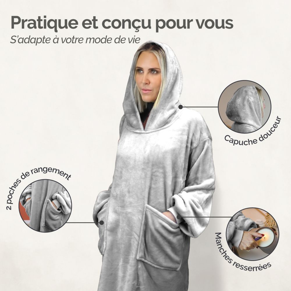 Sweat à Capuche Dodge/Jeep - Plaid Gris - Taille S - Unisexe Adulte