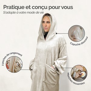 Sweat à capuche, plaid