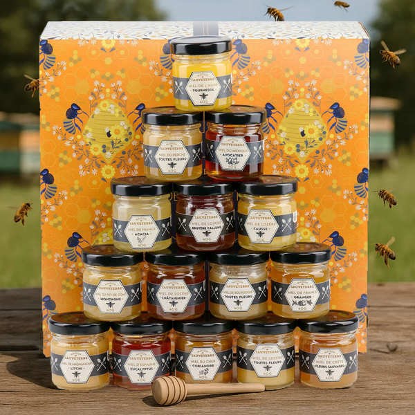 Coffret 15 miels de france et monde