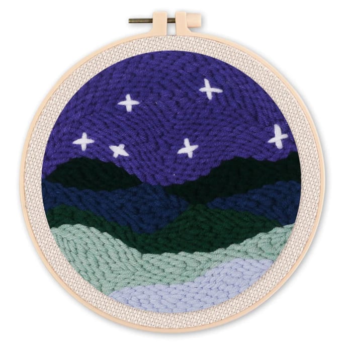 Kit Punch Needle Dessous Verre 2 Pièces - Motif Griffe De Chat | Loisir Créatif Débutants Adultes