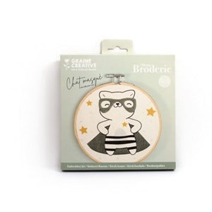 Kit broderie partielle chat masque