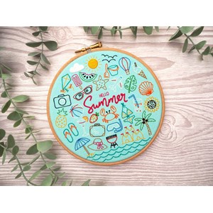 Kit de broderie   hello summer