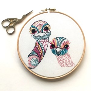 Kit de broderie autruche avec ce