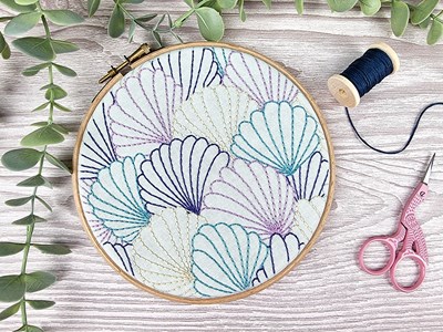 Kit de broderie de coquillages a