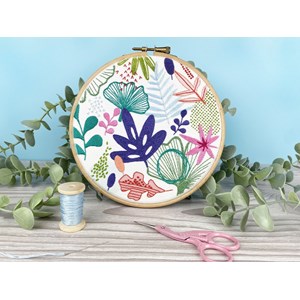 Kit de broderie de fleurs abstraite