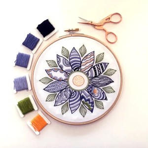 Kit de broderie de fleurs avec c