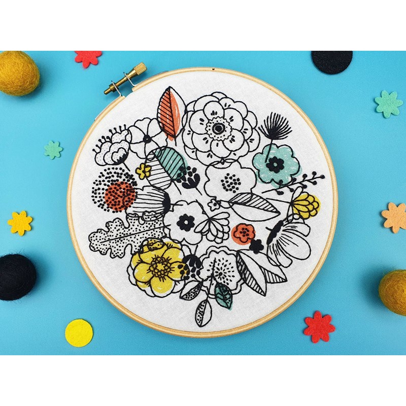 Kit de broderie fait main floral