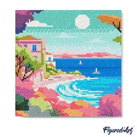 Mini diamond painting avec cadre