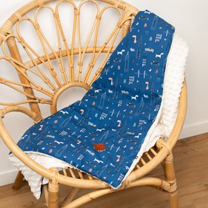 Couverture minky réversible new york