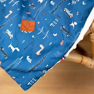 Couverture minky réversible new york