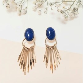 Boucles edmond p lapis lazuli